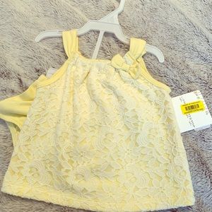 Yellow and white bloomer set